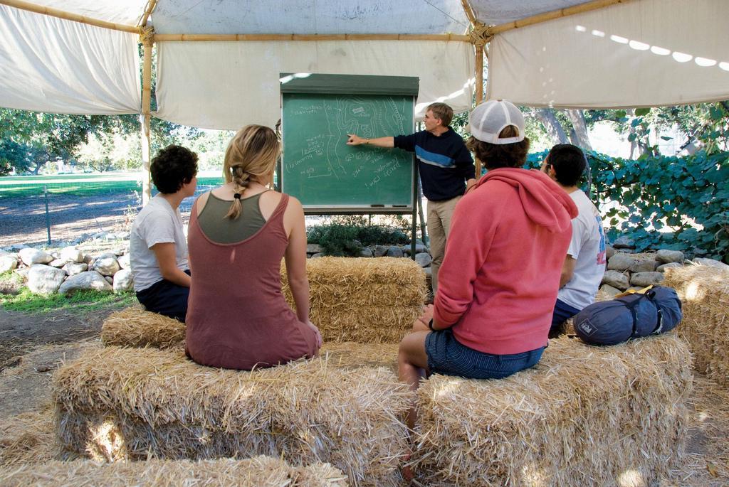 Class at the organic farm