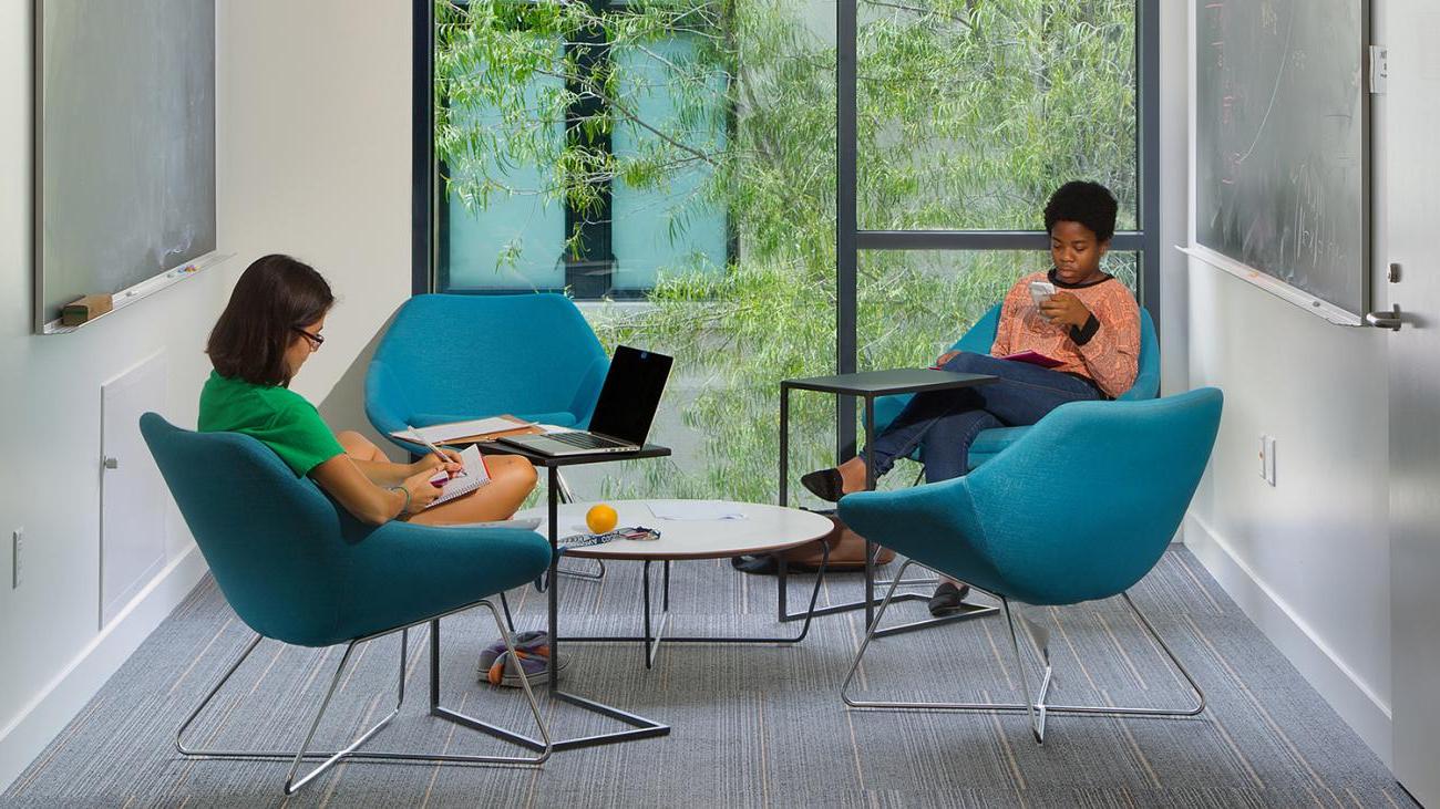 Students Studying in Andrew Science Hall